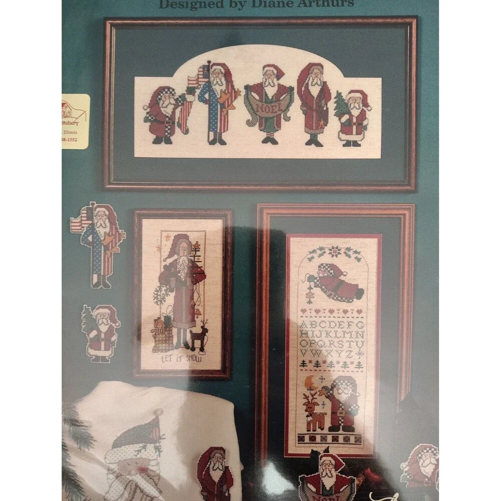 Imaginating SANTA COLLECTION Cross Stitch Pattern Leaflet 147 Diane Arthurs 1996